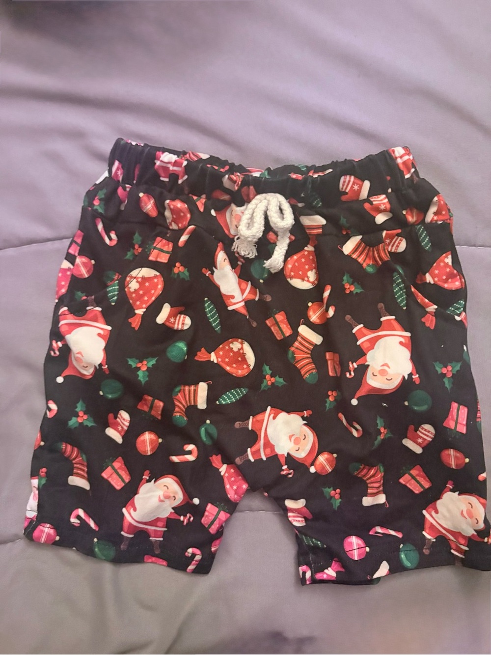 Target Black Kids Holiday Santa Print Shorts